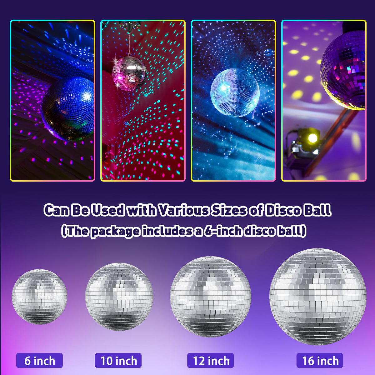 Veerlogix 6-inch mirror ball provides crisp reflections in small venues.