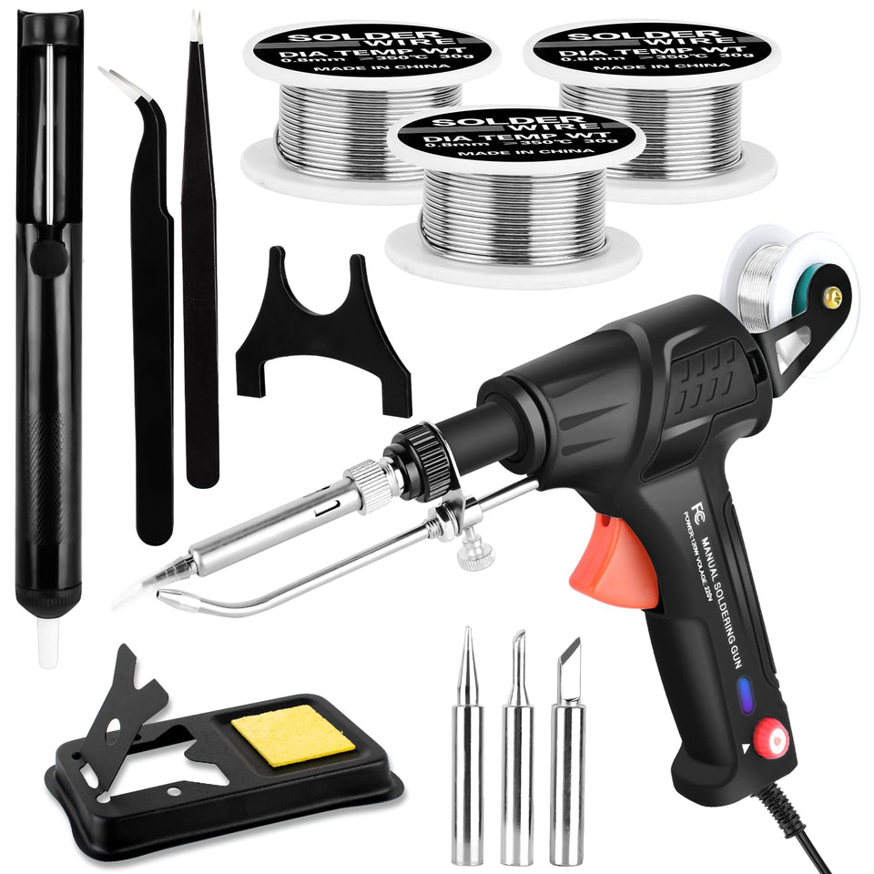 VEEVIIY soldering gun kit in automatic operation for one-handed welding efficiency