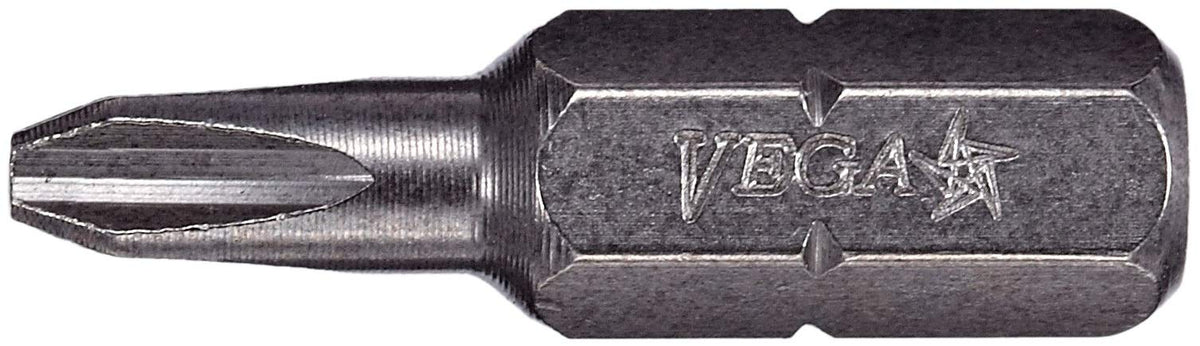 VEGA Phillips reduced insert bit with 1/4-inch hex shank for precise drywall fastener seating
