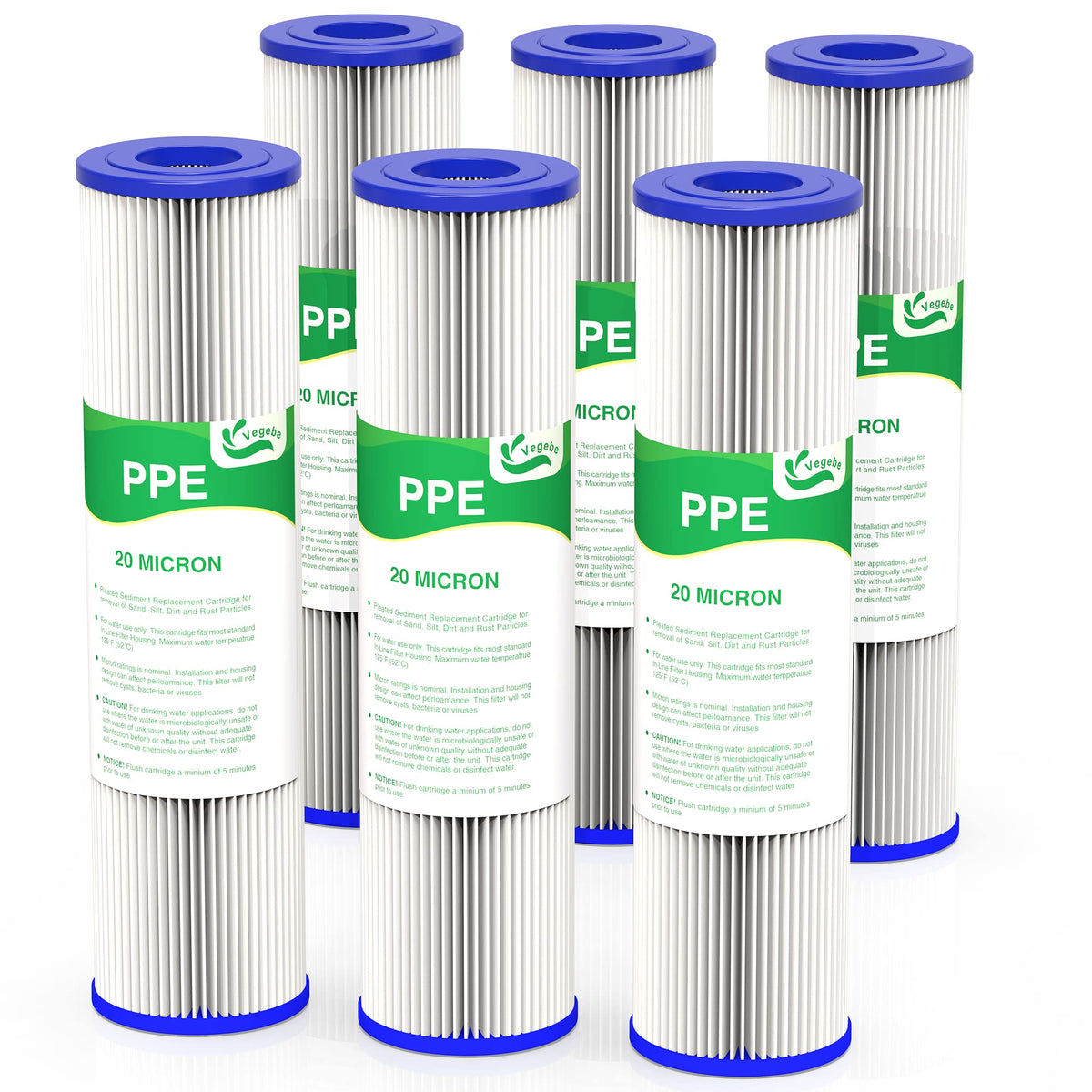 Vegebe 20-micron filter in packaging for 10-inch housing
