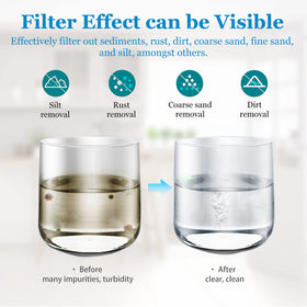 Vegebe 20-micron sediment filter reduces dirt and rust