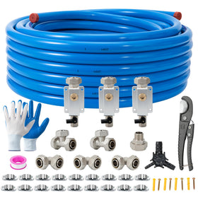Vegivector air line kit with 3/4-inch HDPE tubing, 100 ft, for durable shop air runs.