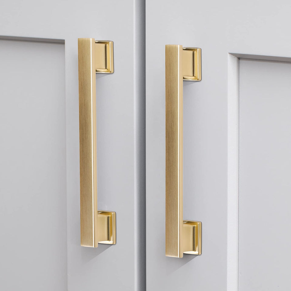 VEHCIL brushed gold cabinet pull 5in adds durable, stylish hardware to kitchens.