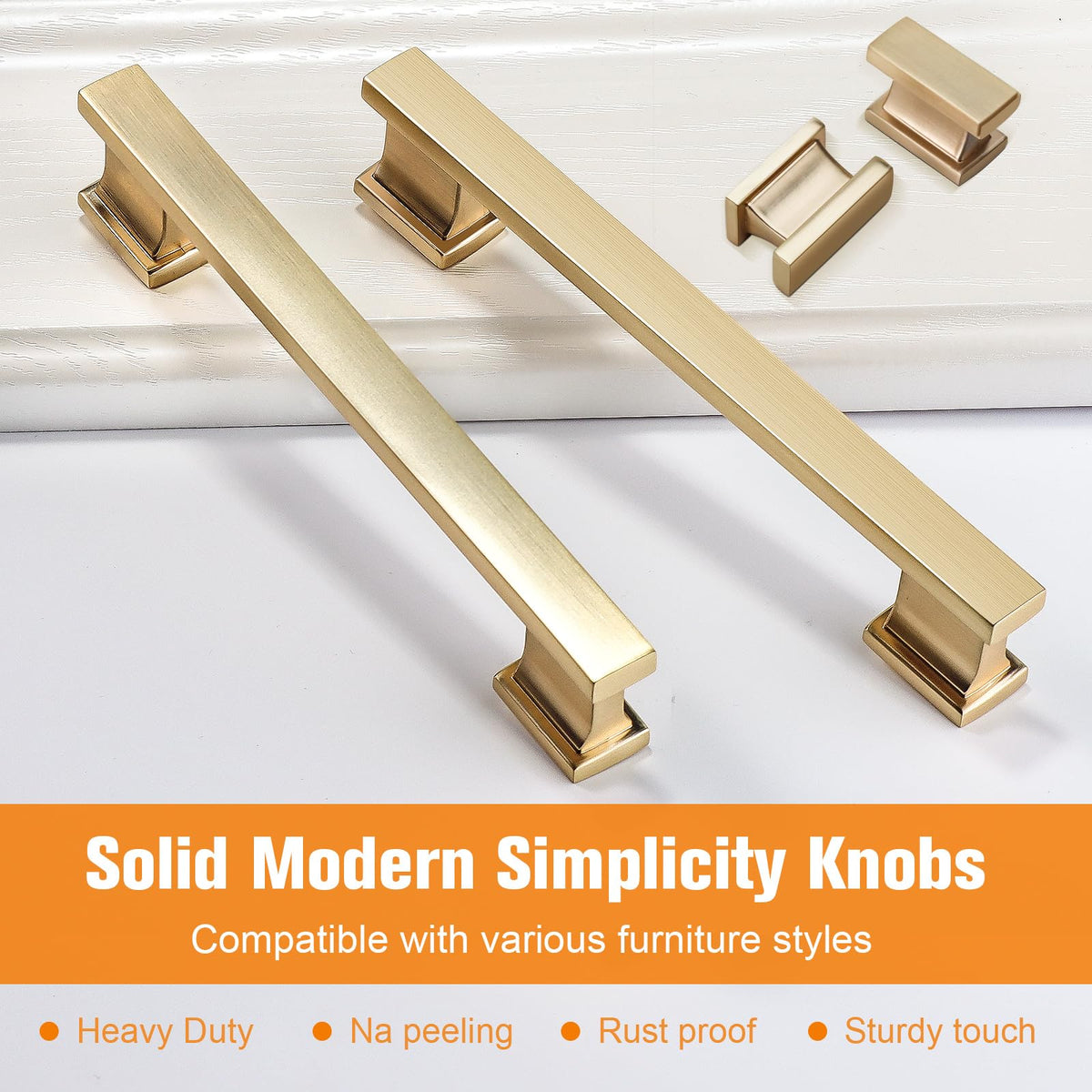 VEHCIL brushed gold cabinet pulls pack for complete cabinet makeovers.