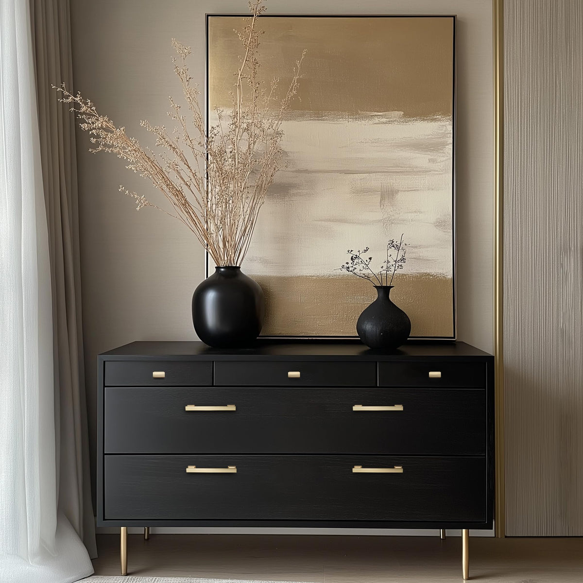 VEHCIL brushed gold kitchen cabinet center-pull 5in fits many doors.