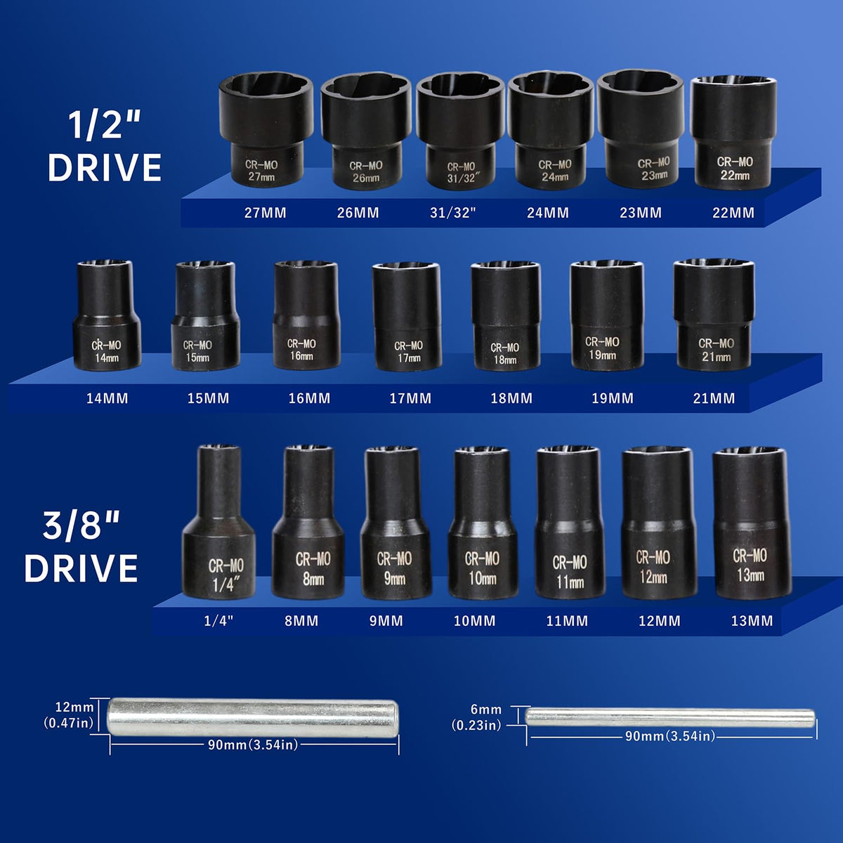 VEHIRETL wheel-lock-nut-removal-socket grips seized lug nuts securely