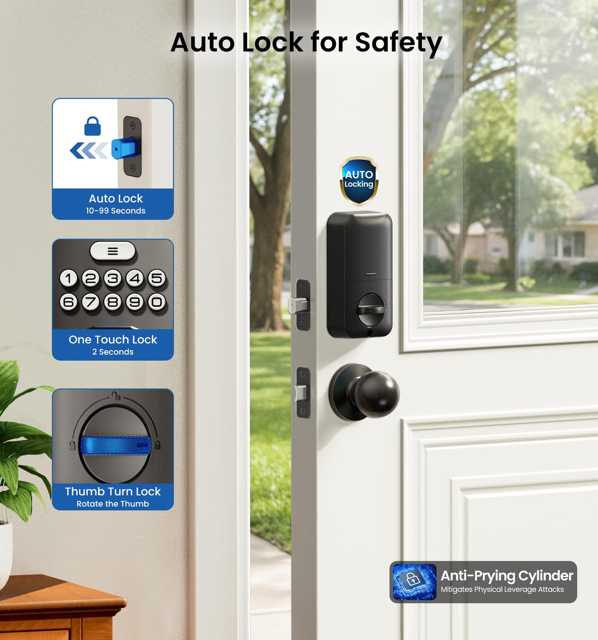 Veise ANSI BHMA Grade 3 durability for reliable protection