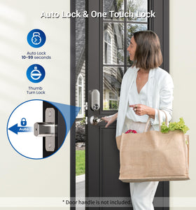 Veise anti-peeping password feature demonstrating added security for entry codes.