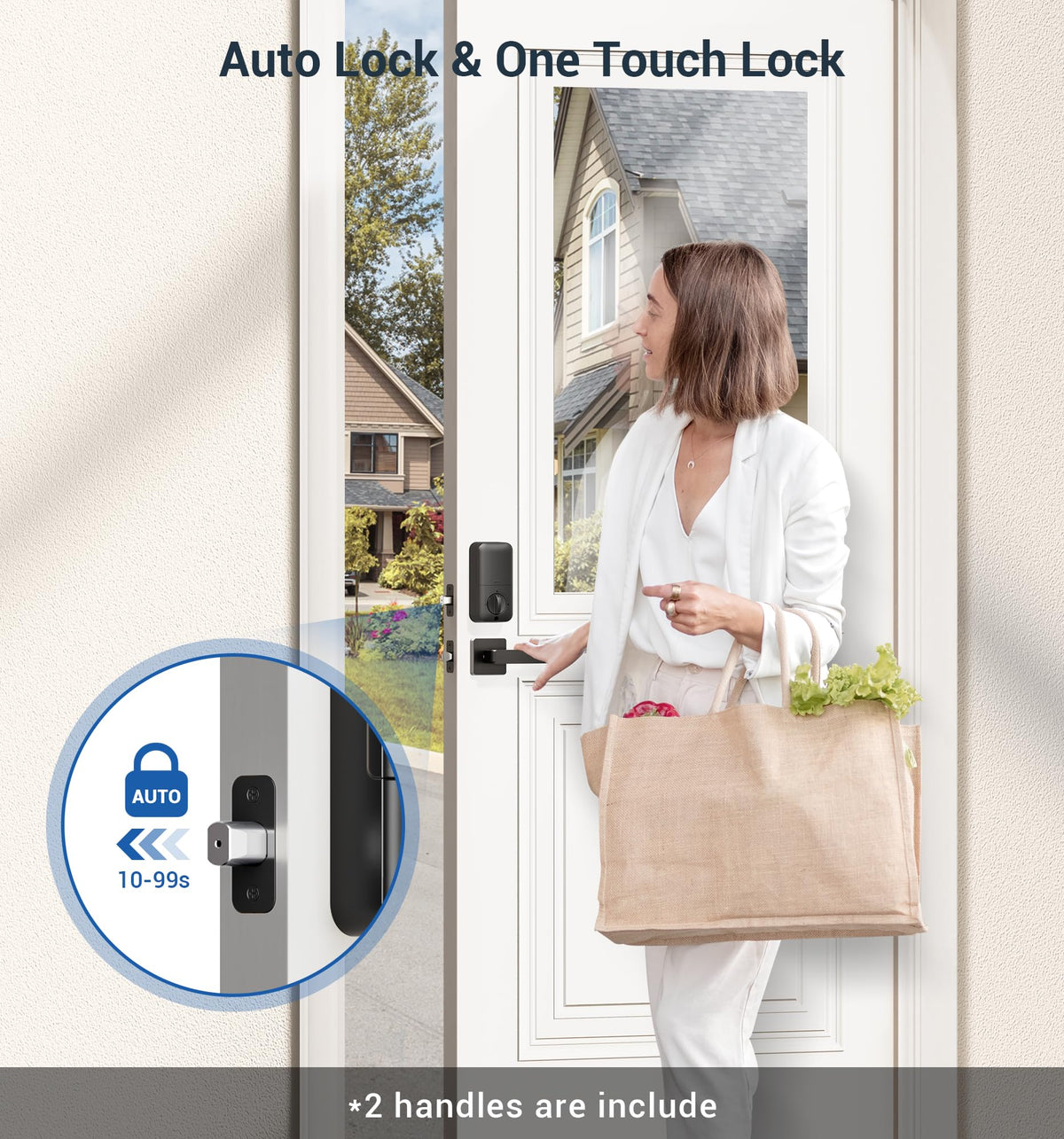 Veise auto-lock function illustration for secure entry