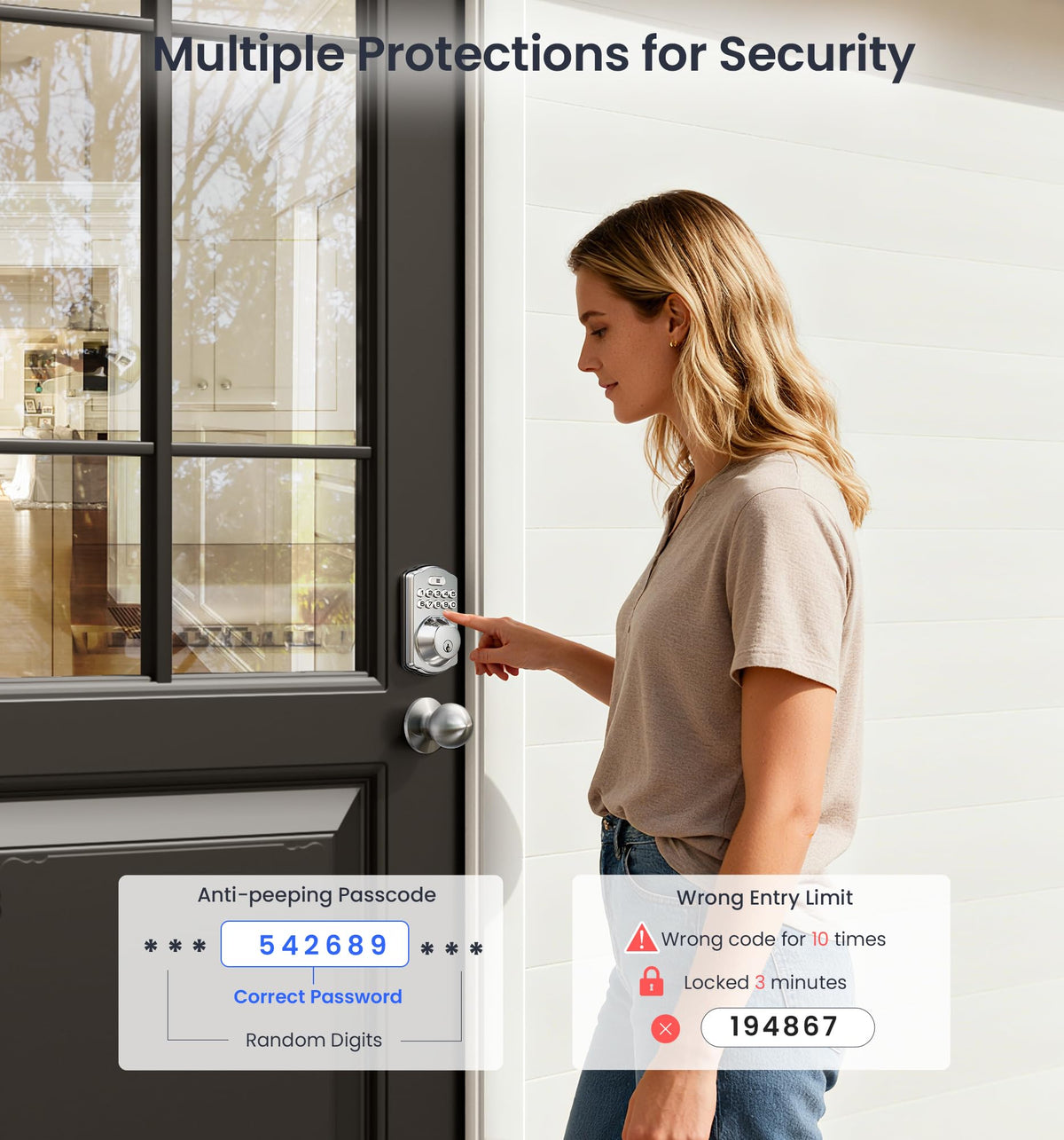 Veise backlit keypad at night demonstrates easy visibility