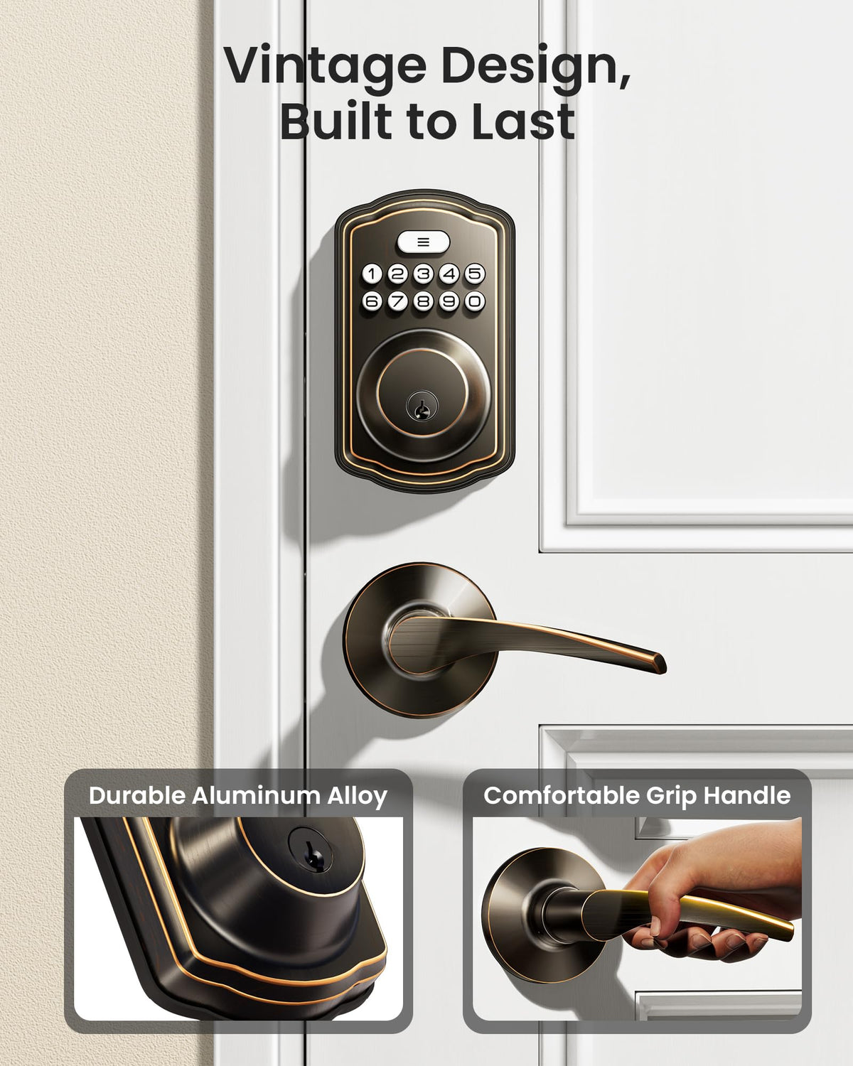 Veise dual-lever handles design provides comfortable grip and contemporary style.