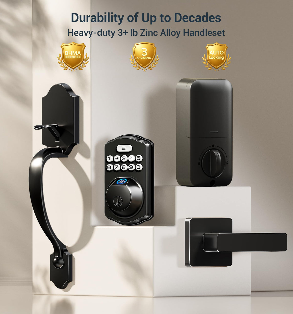 Veise durable zinc alloy housing emphasizing security and build quality