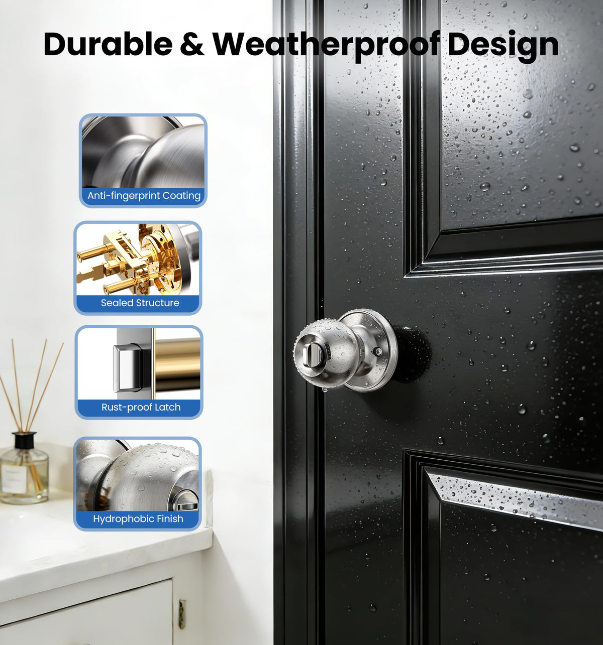 DIY-friendly installation with screwdriver-ready components and clear hardware.