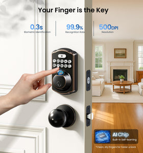 Veise fast-entry fingerprint scan highlights instant recognition and convenience