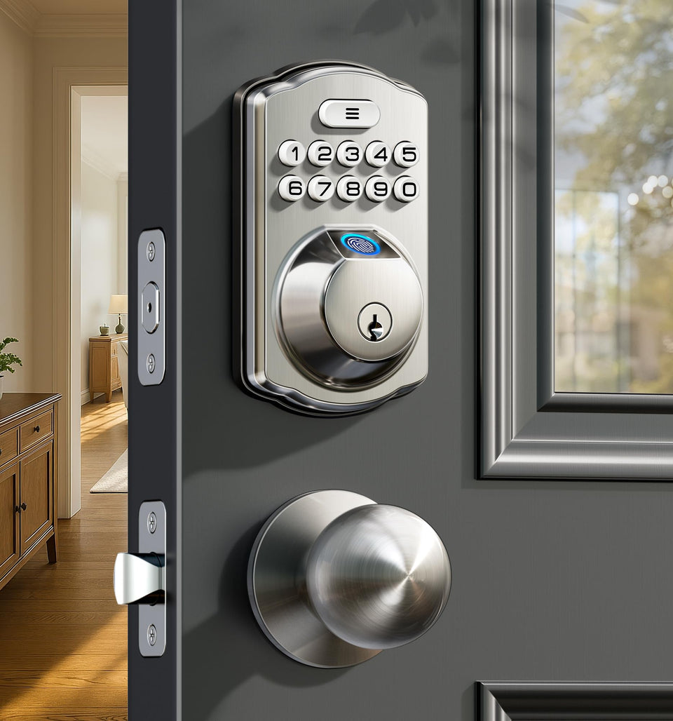 Veise fingerprint door lock front view for fast access