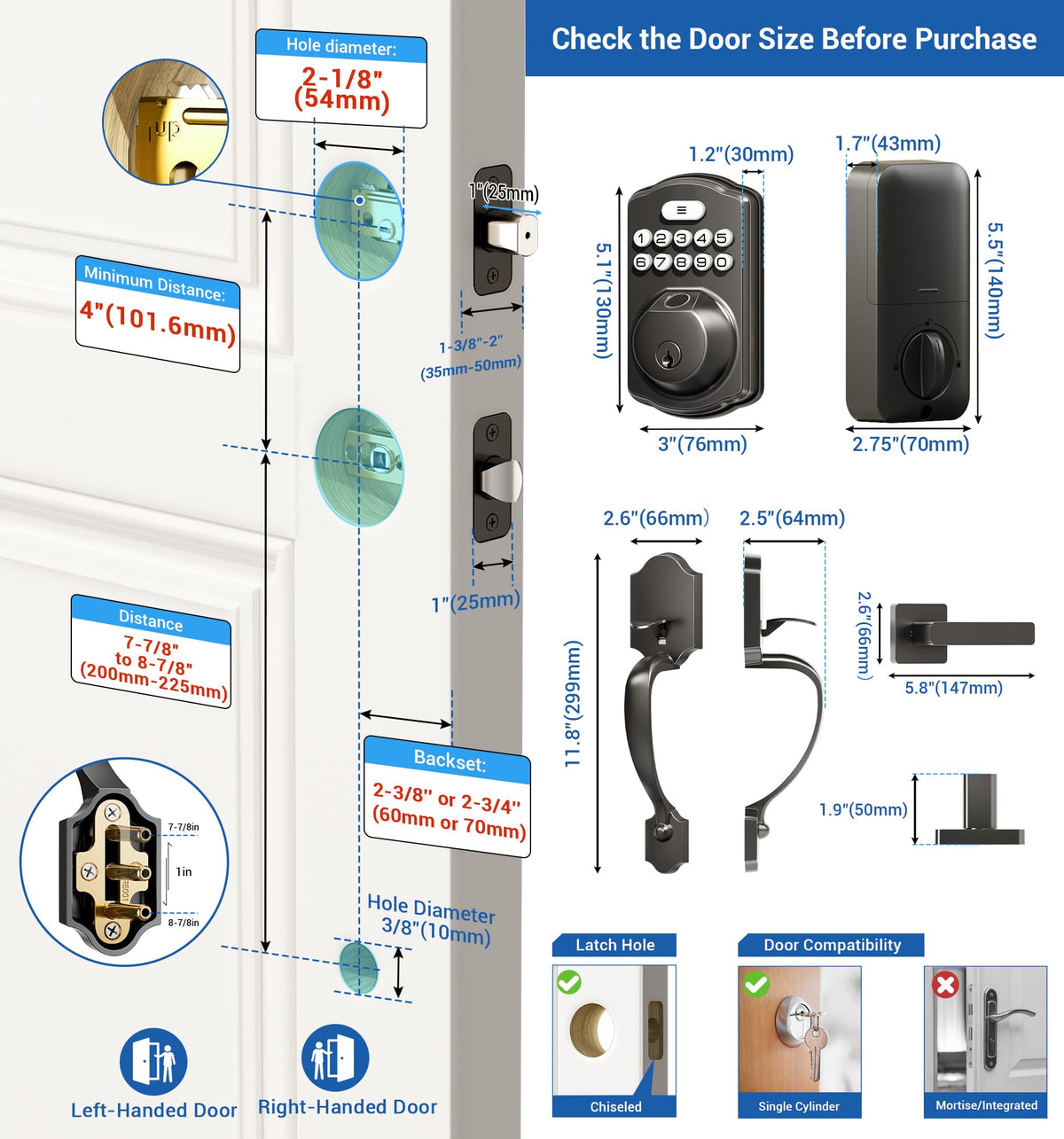 Veise door lock keypad close-up highlighting quick fingerprint unlock