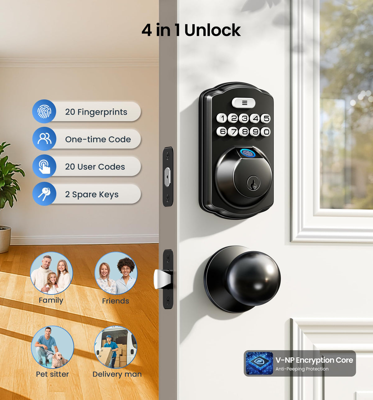 Veise lock handle assembly highlighting ergonomic design and secure grip