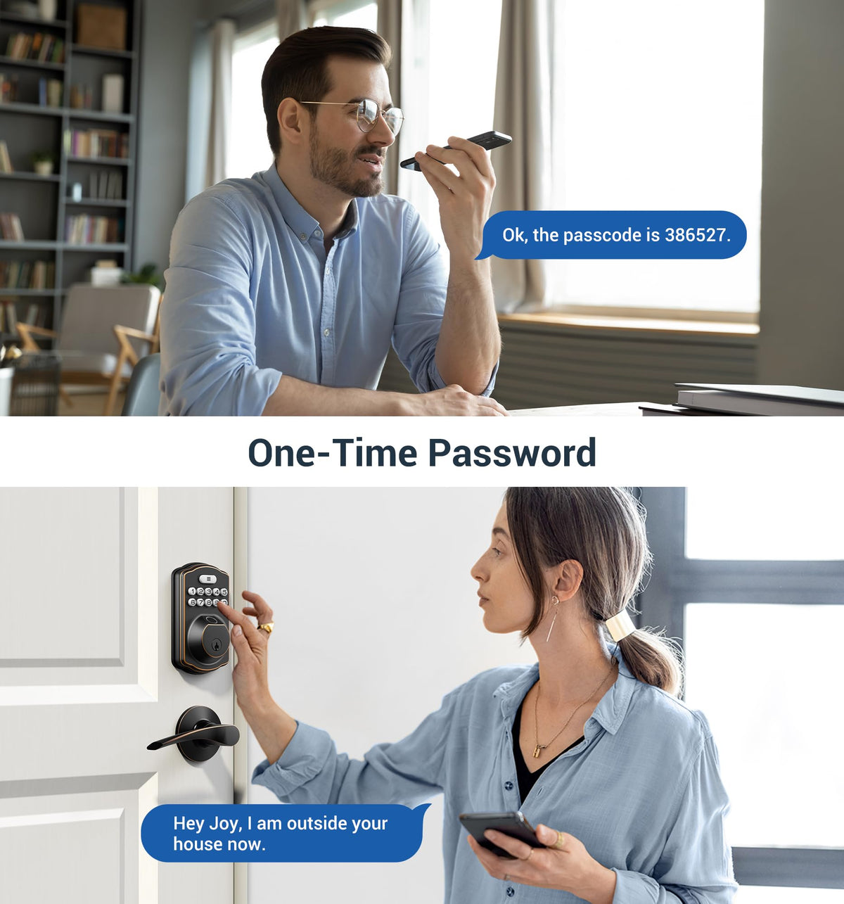 Veise fingerprint lock silent mode illustrating muted keypad alerts at night.