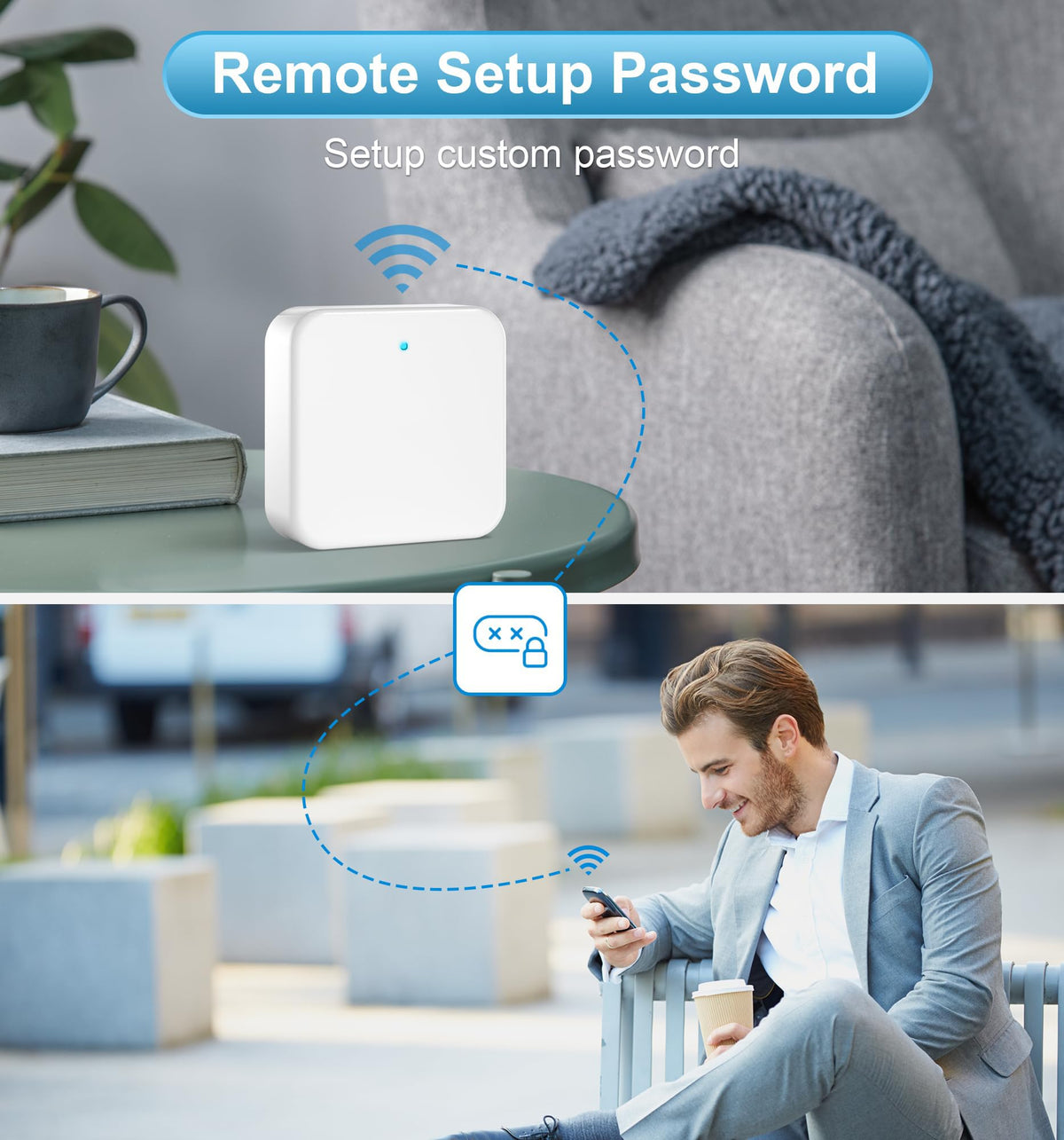 Veise G2 Gateway paired with DD Lock app for quick access.