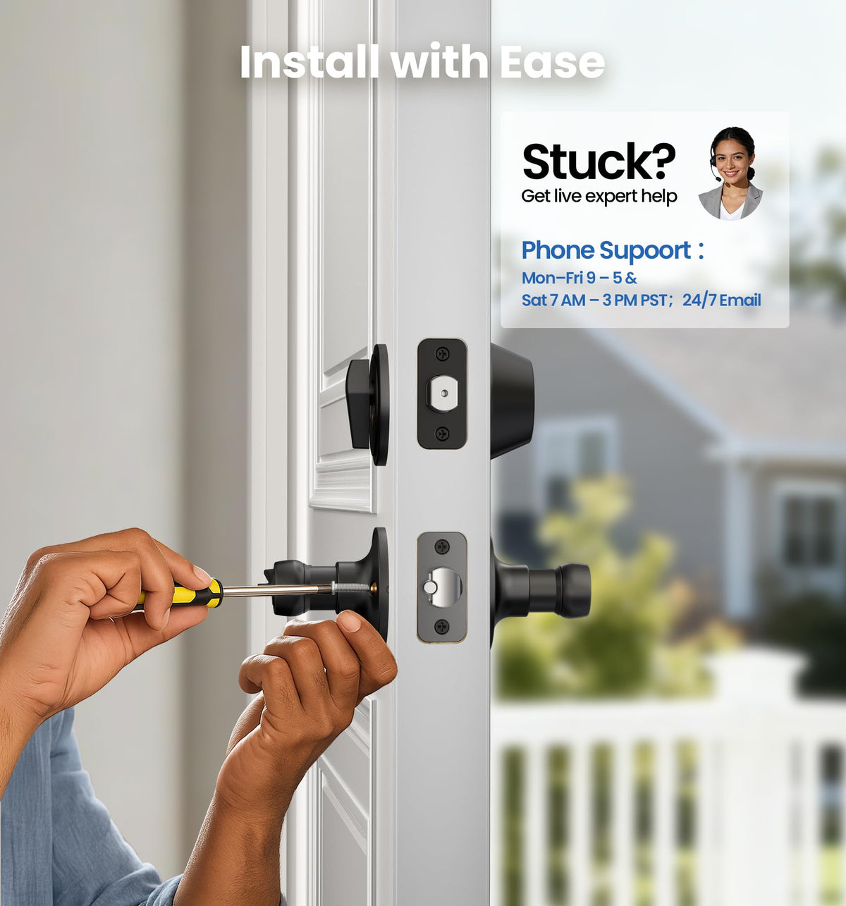 Veise hardware included for quick DIY installation.