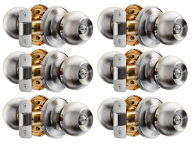 Veise interior door knobs in brushed nickel finish for a durable, modern interior upgrade.