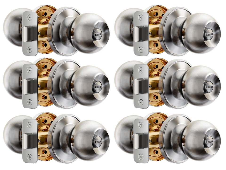 Veise interior door knobs in brushed nickel finish for a durable, modern interior upgrade.