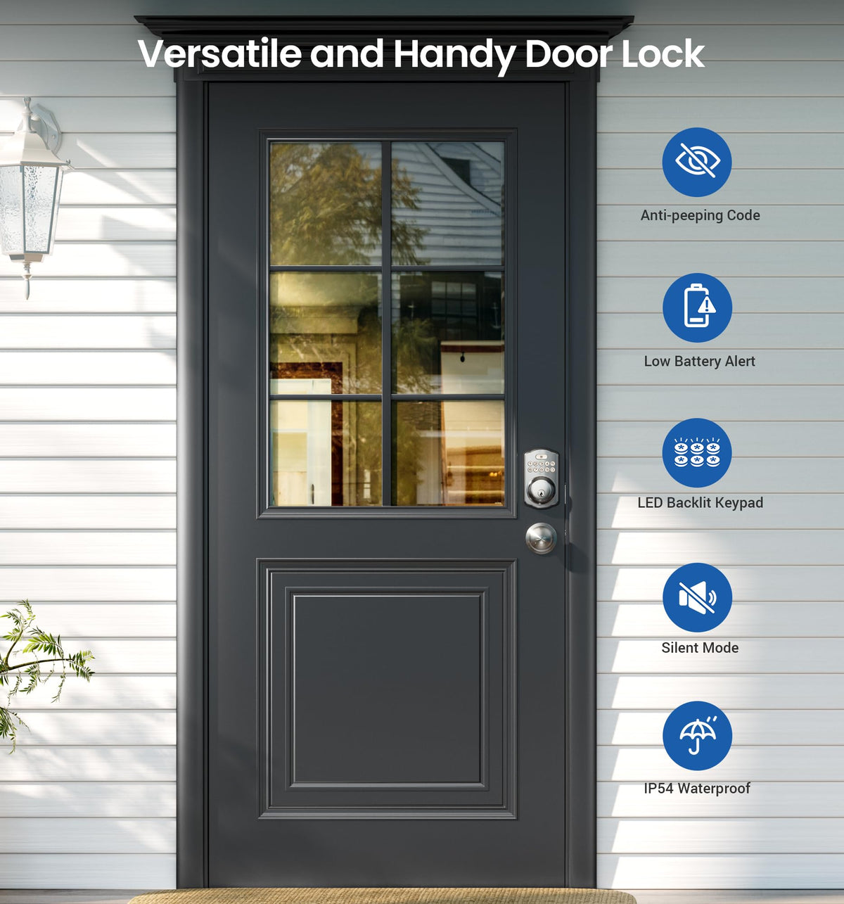 Veise keyless entry anti-peep keypad protects codes from prying eyes.