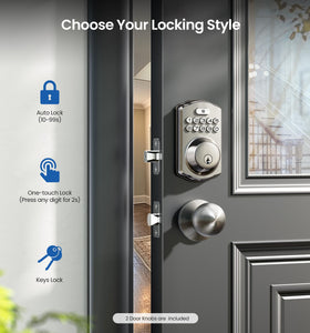 Veise keyless entry auto-lock timer helps ensure your door locks after closing.