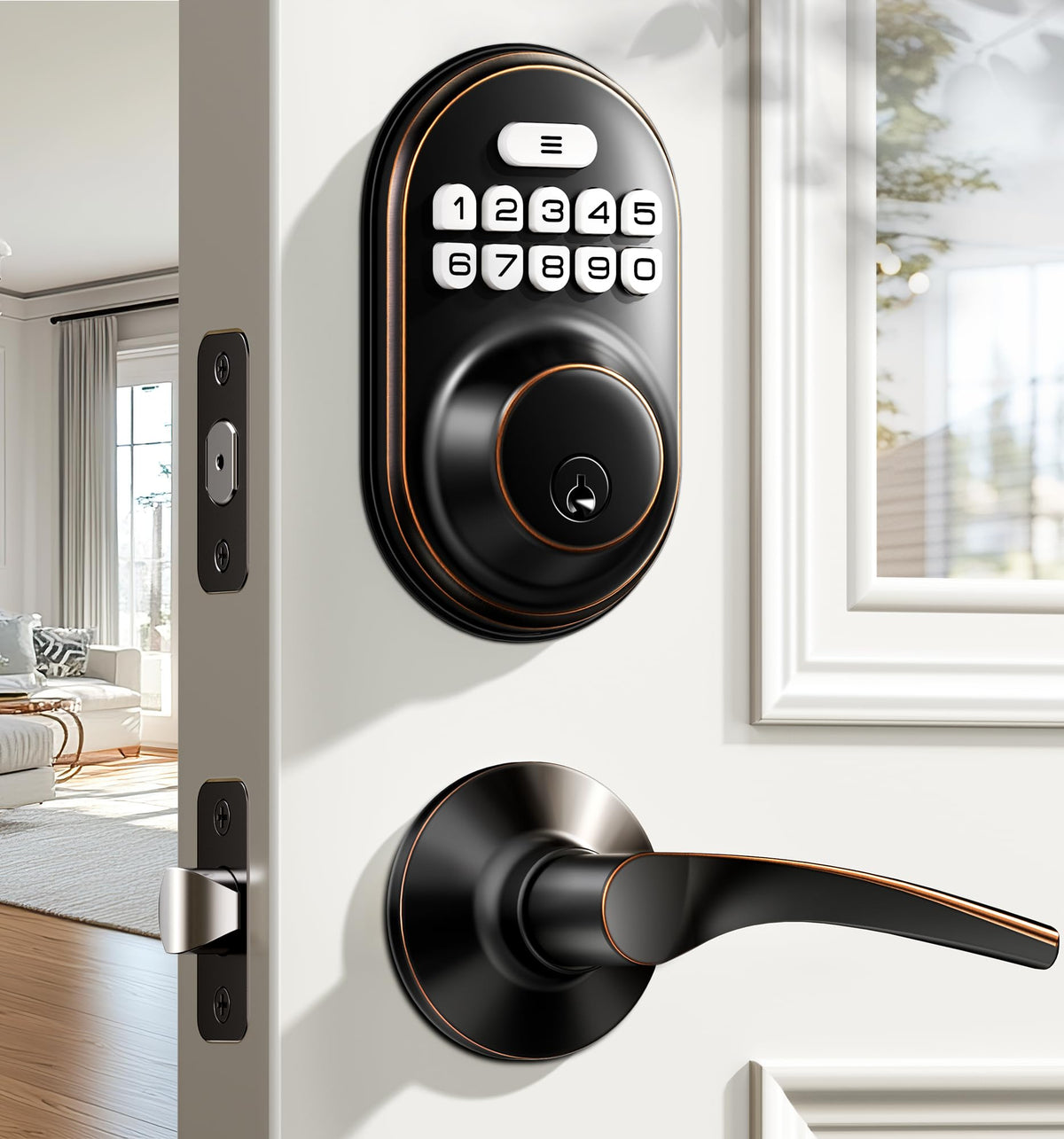 Veise keyless entry lock with two levers for quick access