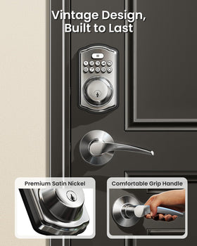Veise keyless keypad close-up on lock body.