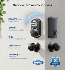 Veise ANSI Grade 3 certified lock for durable performance.