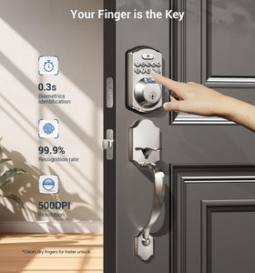Veise keyless entry keypad close-up displaying multiple unlock options.