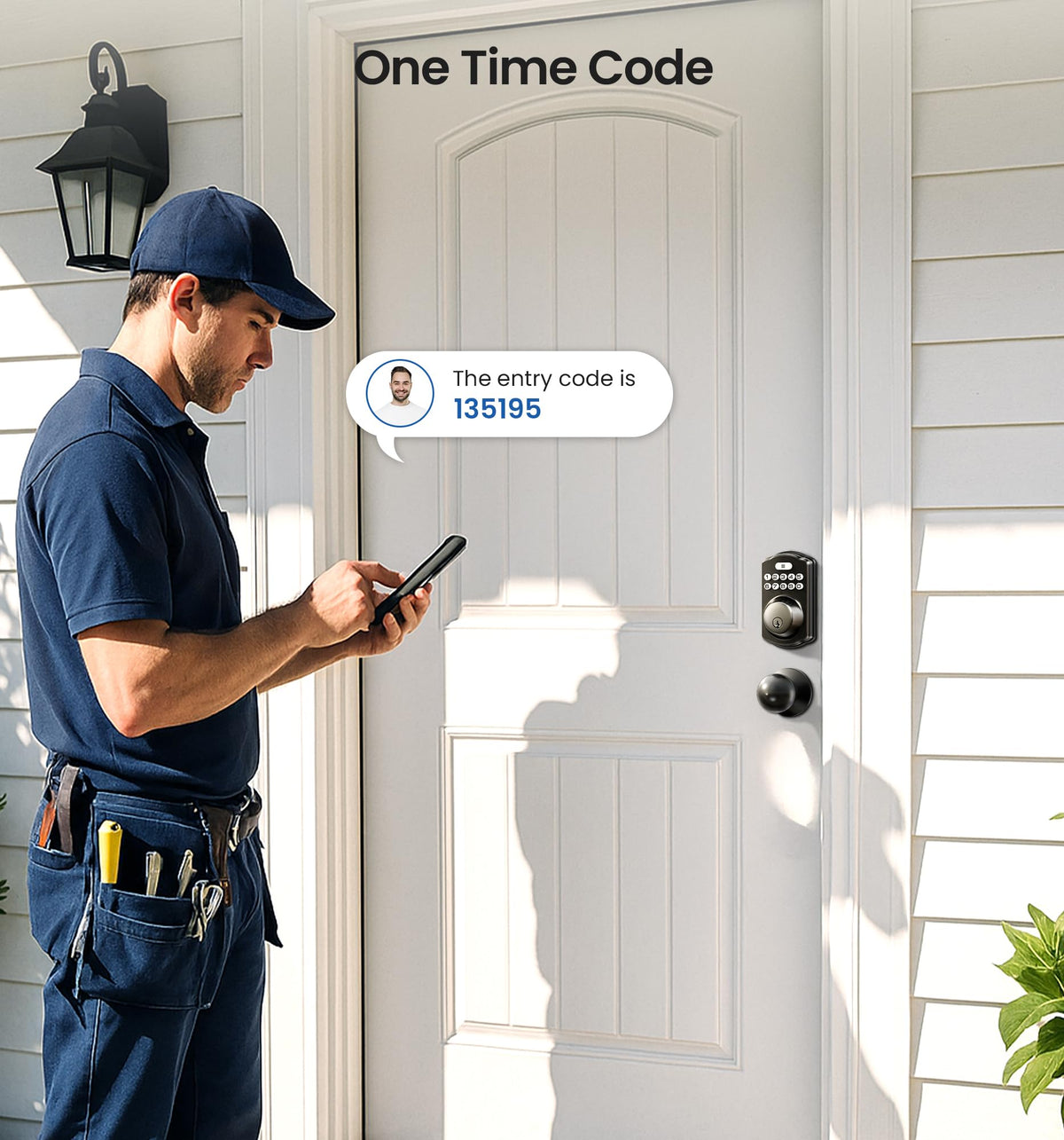 Veise anti-peep keypad feature preventing code guessing during entry