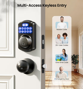 Inside handle set of Veise lock showing ergonomic design and dual-knob setup