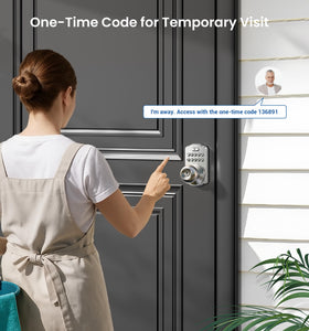 Veise Keypad Door Knob Lock anti-peep keypad reduces code observation risk.