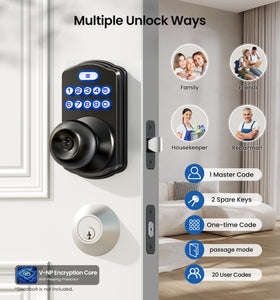 Veise lock shown inside with thumb-turn for quick interior locking.
