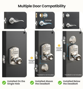 Veise Keypad Door Knob Lock night visibility for reliable entry after dark.