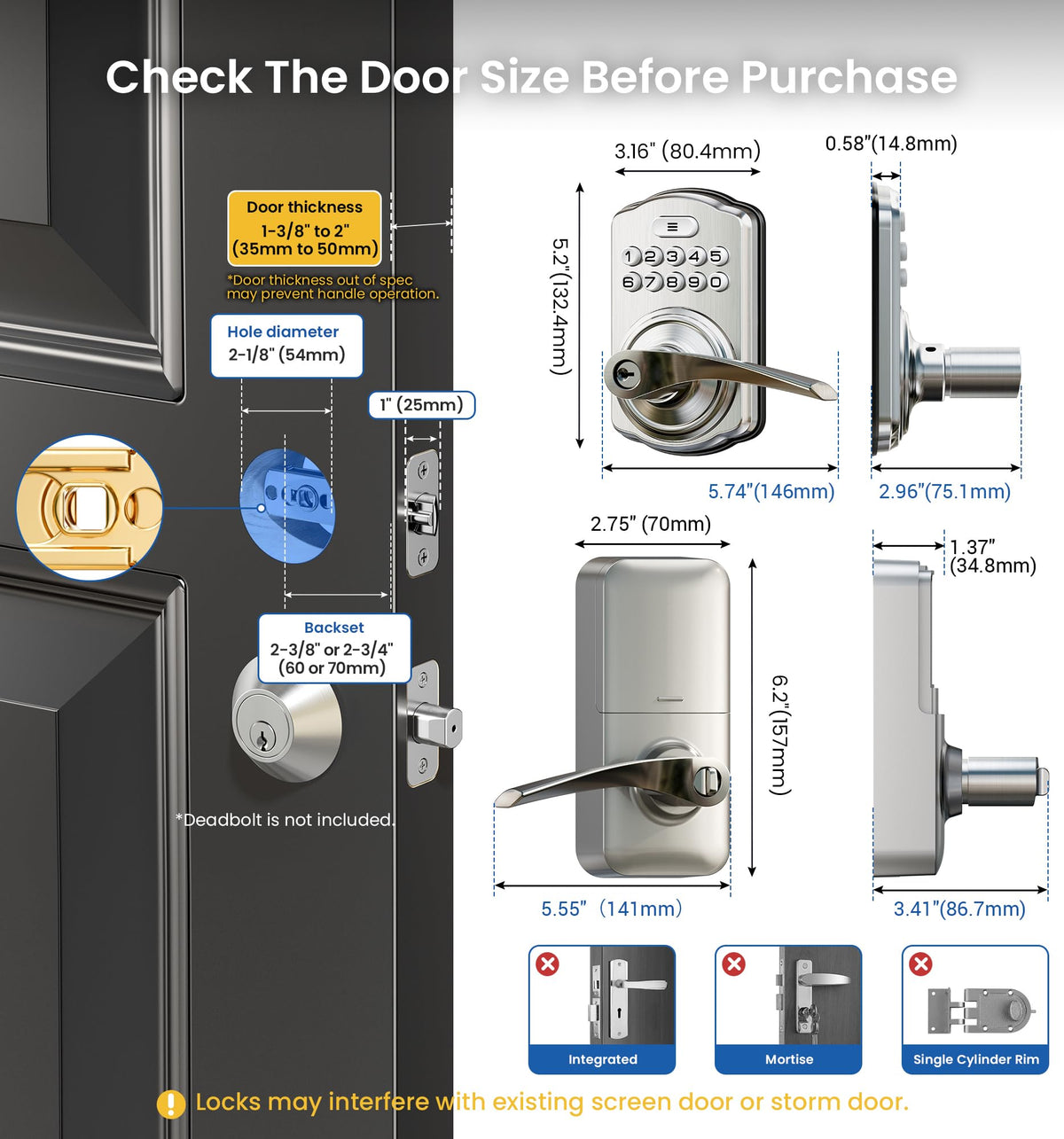 Veise keypad lock uses heavy-duty zinc alloy for ANSI Grade 3 protection