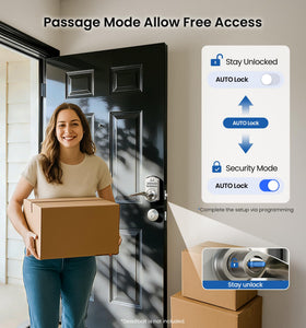 Veise keypad lock auto-lock feature for quick security after entry