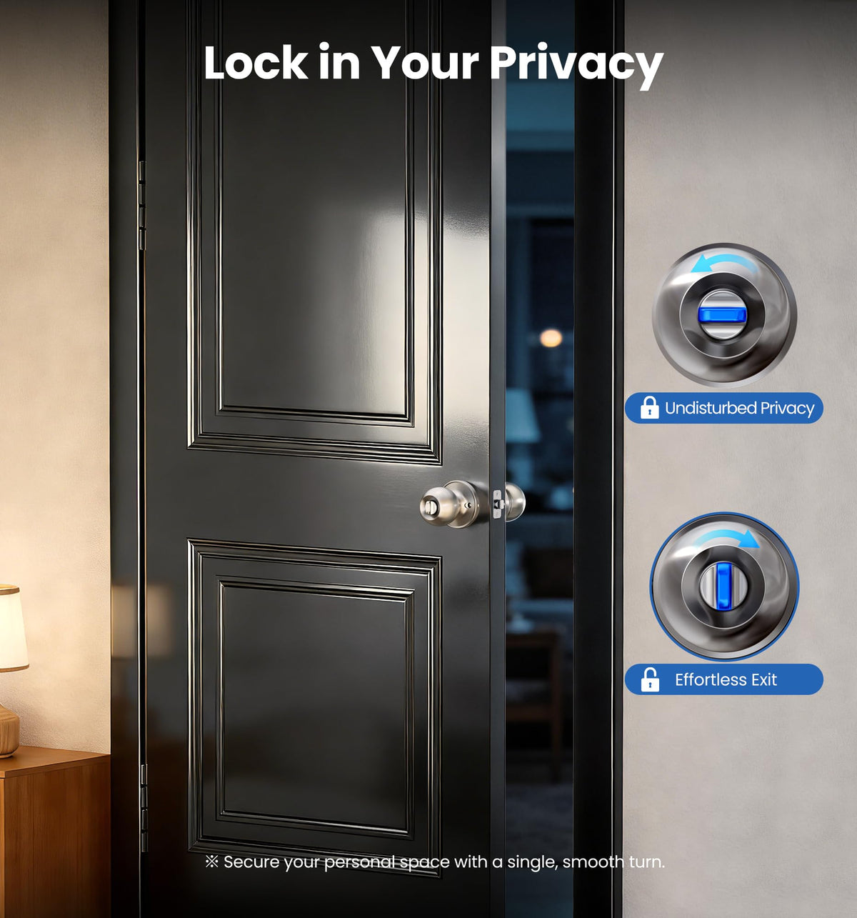 Veise Keys Alike interior-thumbturn close-up enabling quick exit.