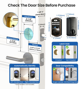 Veise KS02A easy installation on standard doors.