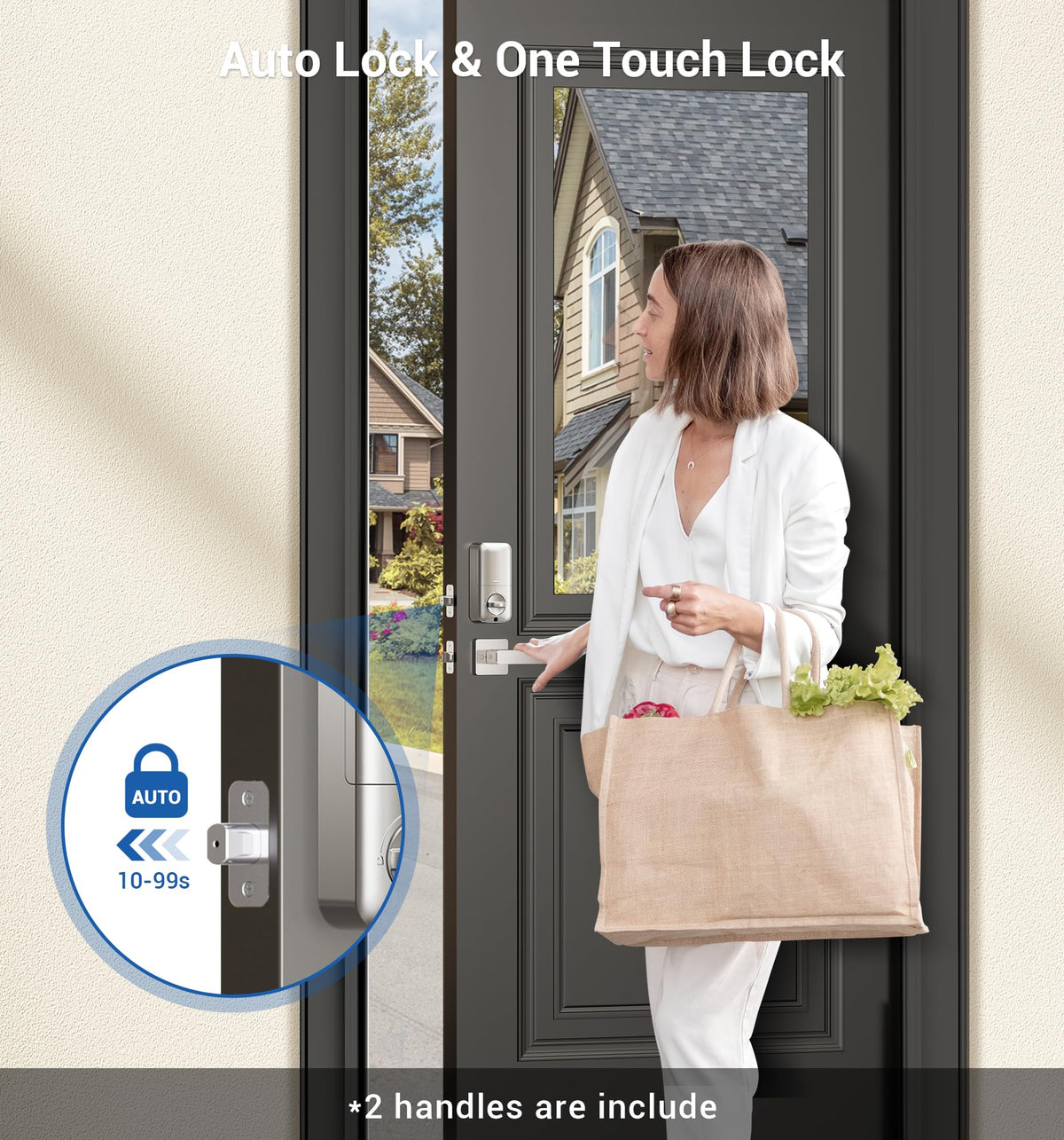 Veise lock in use during night shot demonstrating secure access.