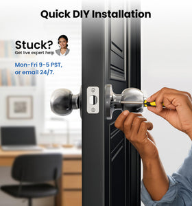 Sleek packaging shows Veise knobs ready for installation on interior doors.