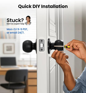 Veise interior knob easily reversible for left or right-handed doors