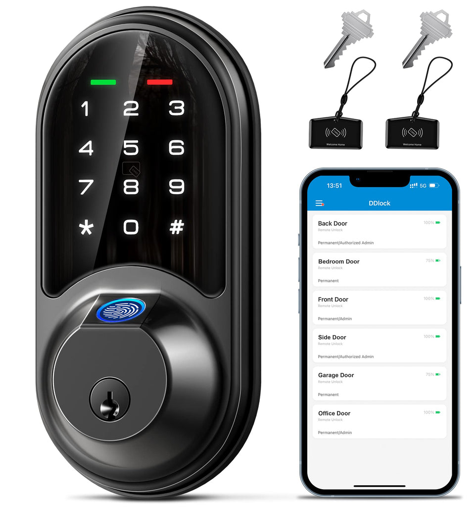 Veise RZ07 fingerprint front door lock enabling quick biometric entry