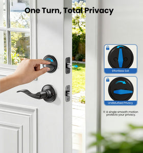 Veise single-cylinder deadbolt in matte black offers secure exterior entry.