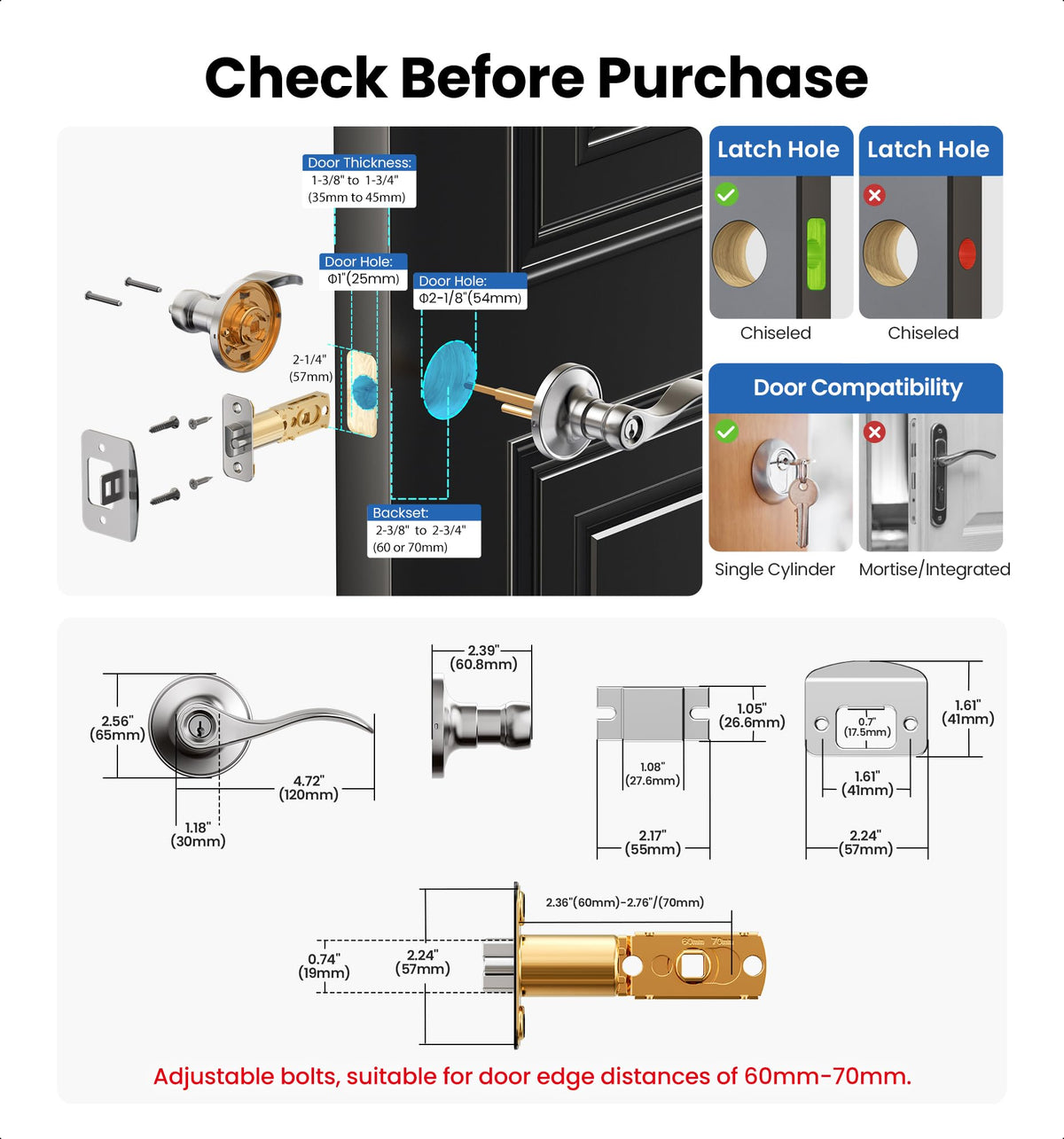 Veise three-key pack for separate spaces and access