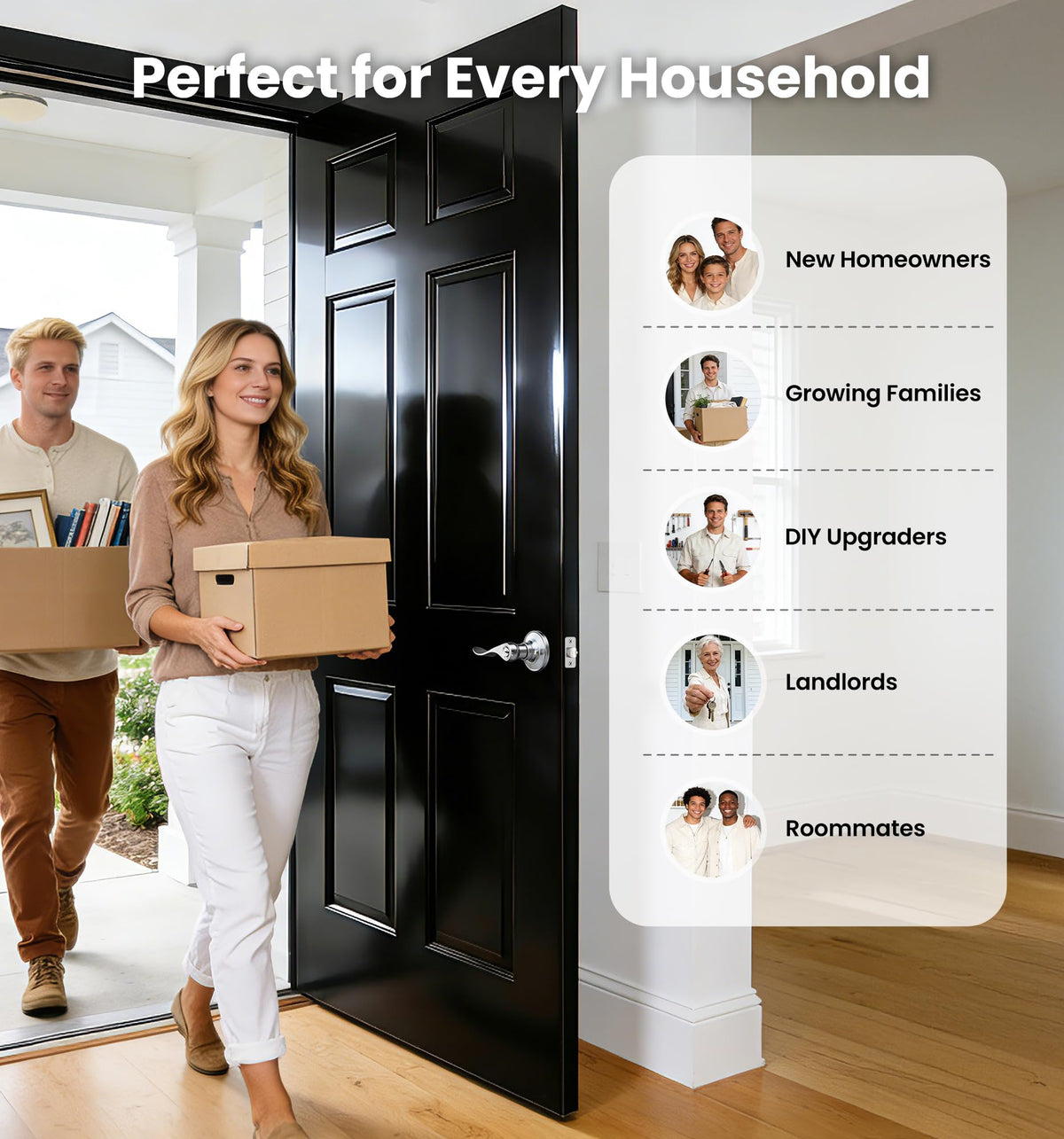 Veise two-pack with a same-key system and six total keys for easy access.