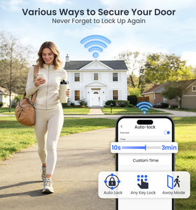 Veise VE012W auto-lock indicator confirms when the door locks automatically.