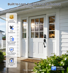 Veise VE012W easy DIY installation on standard doors.